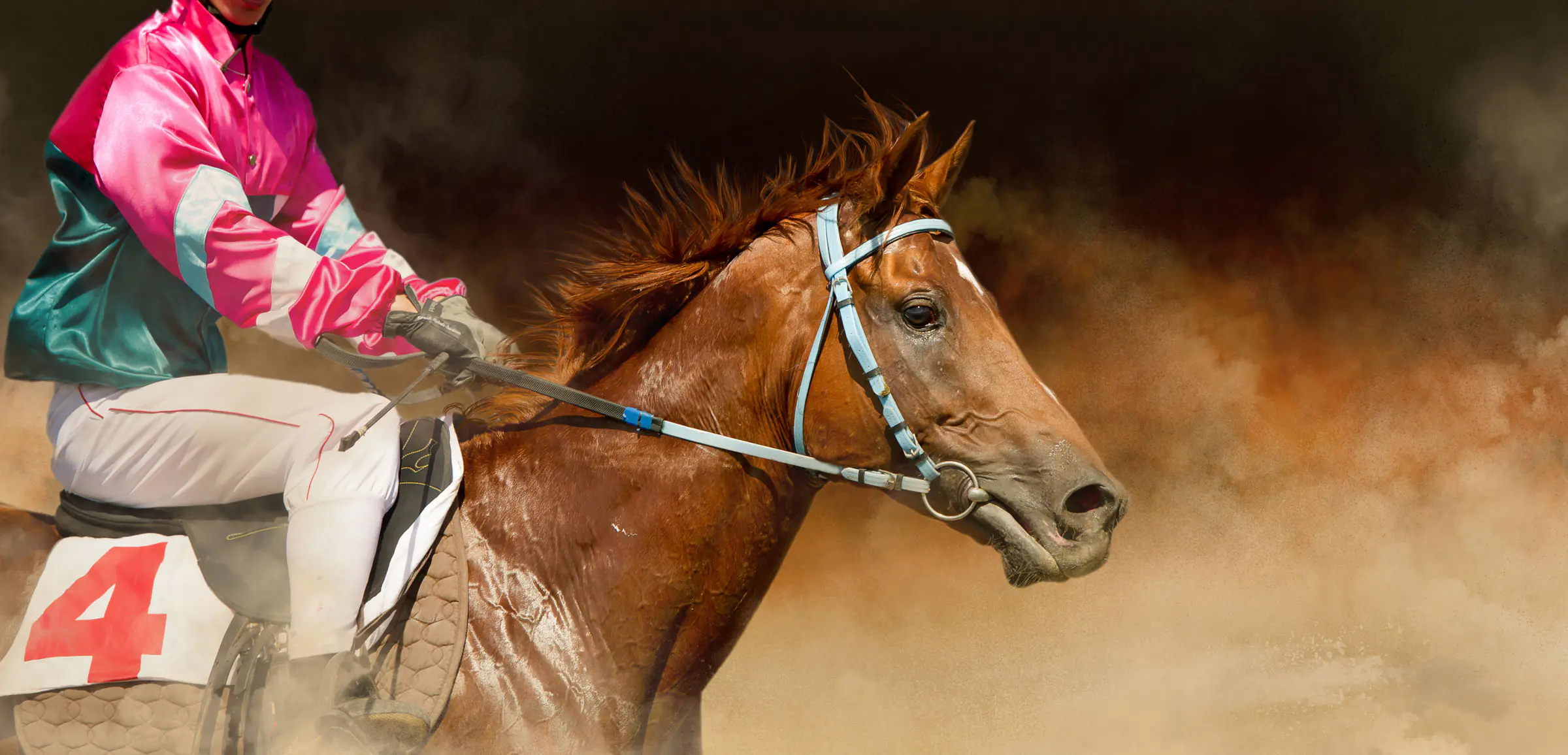 Jockey on horse