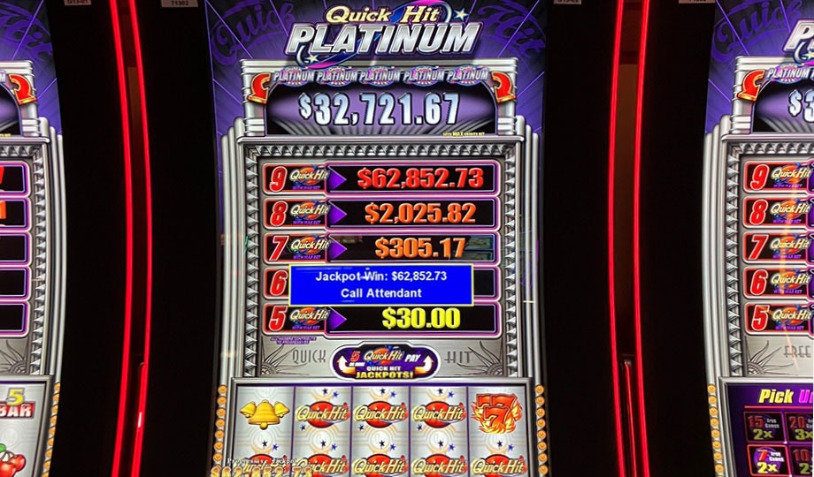 A lucky jackpot win with a total of $62,852.73!