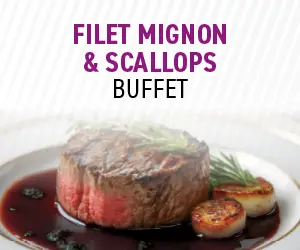 Filet Mignon & Scallops Buffet