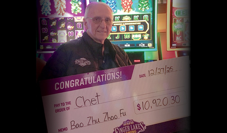 Congratulations to Chet for winning $10,920.30 on Bao Zhu Zhao Fu