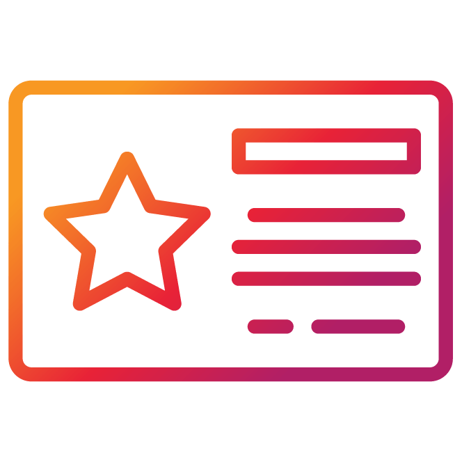 Membership card icon