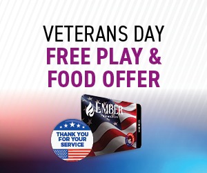 Veterans Day Free Play & Food Offer